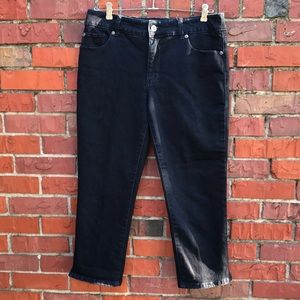 Chico’s So Slimming Navy Blue Cropped Jeans sz 0.5